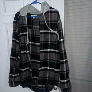 Men’s hooded flannel